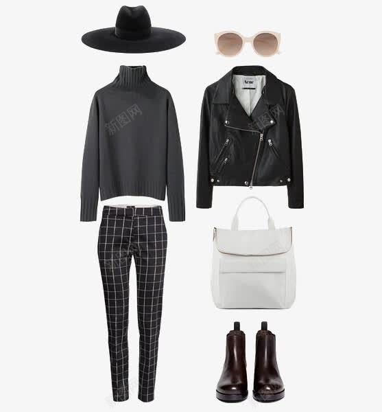 皮衣和裤子png免抠素材_88icon https://88icon.com 服装搭配 皮衣 裤子