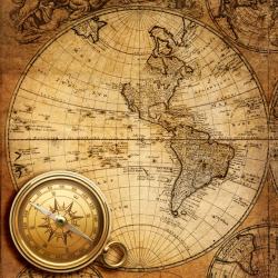 怀旧世界地图图片航海地图与指南针高清图片