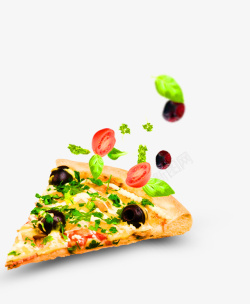 美味水果蔬菜披萨装饰图案素材
