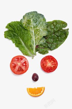 创意人脸蔬菜水果高清图片