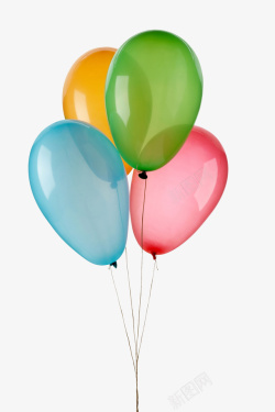 节庆装饰一束彩色气球摄影高清图片