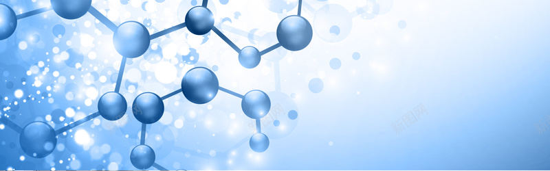蓝色DNA分子科技背景背景