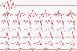 心电监护仪红色心跳线条高清图片