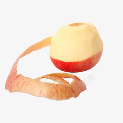 一半苹果削了一半皮的苹果高清图片