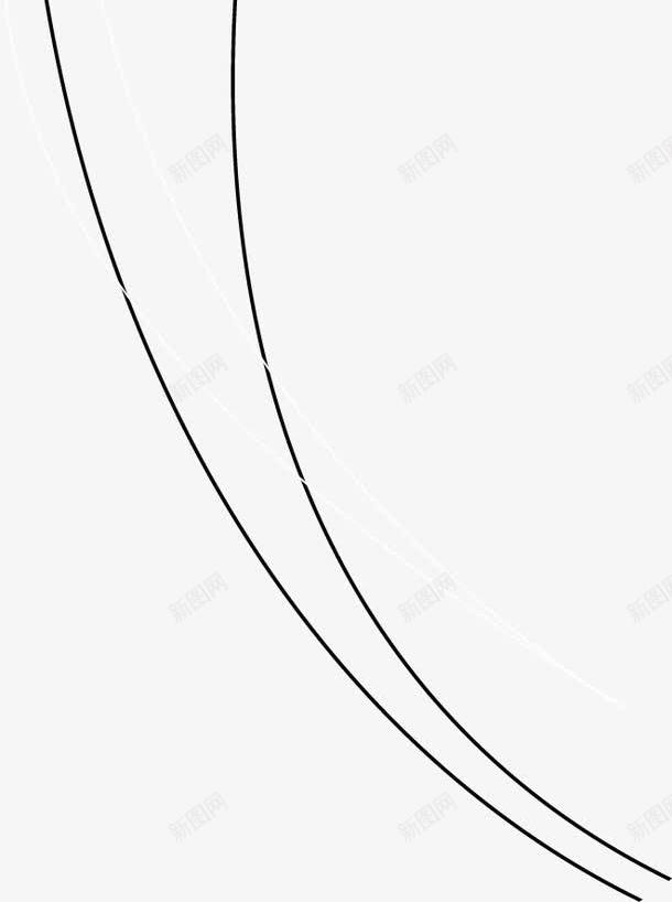 弧形线条png免抠素材_88icon https://88icon.com 弧型 弧线 线条 黑色