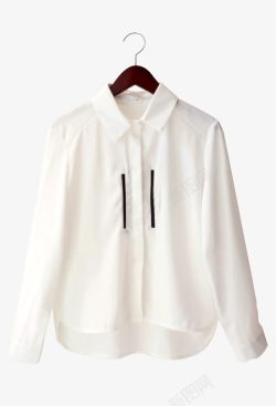 现代化时尚白色衬衫简洁大方素材