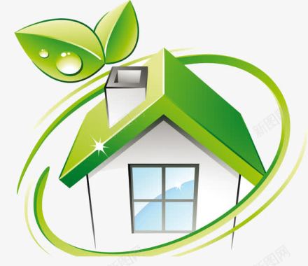 绿色能源图标绿色房子图标图标