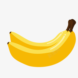 食物贴纸矢量黄色的香蕉矢量图高清图片