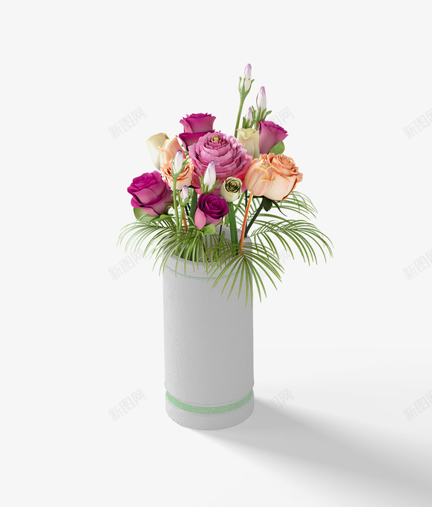 一个花瓶元素png免抠素材_88icon https://88icon.com 一束花 花朵 花束 花瓶