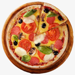 香嫩香嫩可口的披萨高清图片