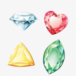 红宝石绿宝石五彩缤纷的宝石钻石高清图片