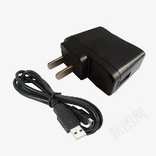 充电器png免抠素材_88icon https://88icon.com 充电器 快充 数据线 简约 黑色
