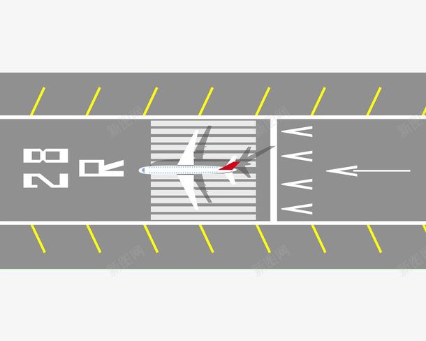 手绘飞机跑道png免抠素材_88icon https://88icon.com 卡通手绘 地面 手绘跑道 数字标志 跑道 过道 飞机