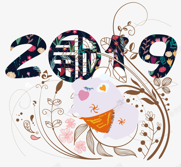 彩色2019矢量图eps免抠素材_88icon https://88icon.com 2019 年份 庆祝 彩色 节日 矢量图