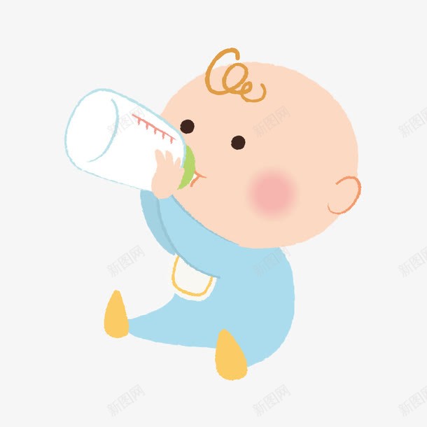 可爱的卡通宝宝吃奶瓶png免抠素材_88icon https://88icon.com 亲子 卡通 卡通亲子旅行一家人 吃奶 吃奶瓶 宝宝 宝宝吃奶 母婴