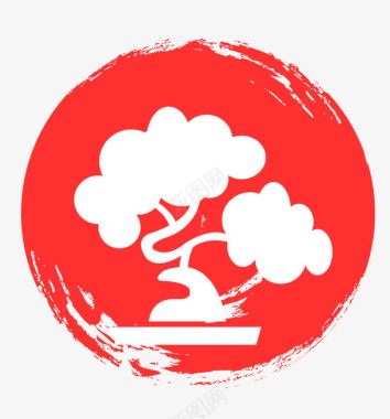 日式料理圆形日本元素图标图标