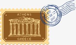 国际旅游纪念希腊纪念邮票高清图片