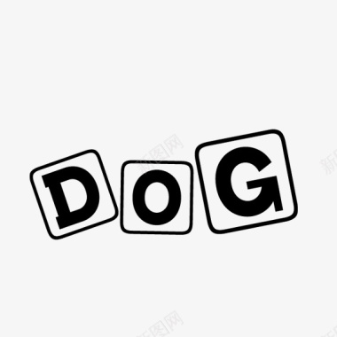 火鸡字母DOG图标图标