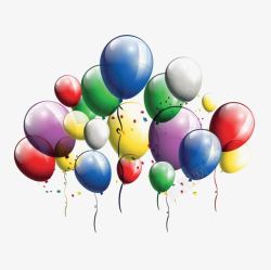 国庆节装饰品彩色气球高清图片