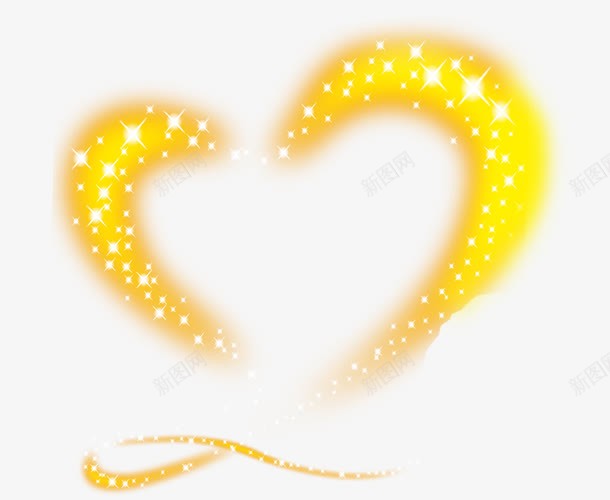 闪闪发光的黄色爱心png免抠素材_88icon https://88icon.com png图片 免费png元素 小星星 浪漫 闪闪发光的黄色爱心