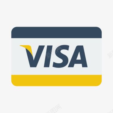 信用卡信用卡付款签证扁平化的图标免图标