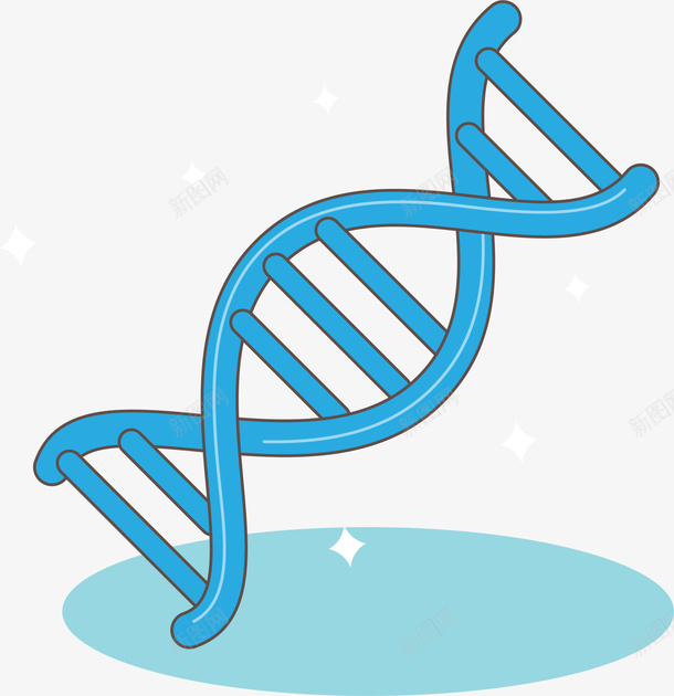 蓝色DNA线条png免抠素材_88icon https://88icon.com DNA DNA双螺旋结构图片 卡通DNA 基因 基因链 组合 蓝色线条