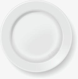 矢量餐饮餐具白色简约盘子高清图片