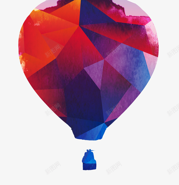 创意几何热气球psd免抠素材_88icon https://88icon.com 几何 创意 彩色 热气球
