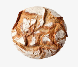 棕色裂开松软的面包实物素材