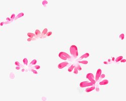 粉色水彩小花装饰素材