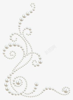 宝贵手绘项链项链图标白色珍珠花纹高清图片