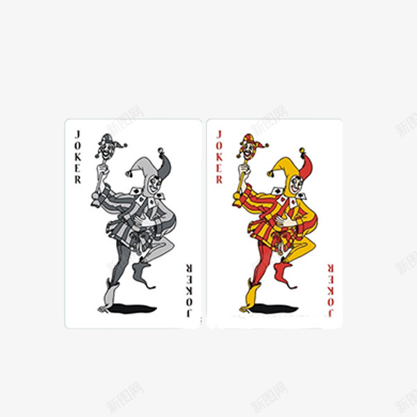 时尚美观扑克牌大小王png免抠素材_88icon https://88icon.com 上海斗地主 创意 娱乐休闲 成人纸牌 扑克牌 扑克牌大小王 时尚美观 纸牌