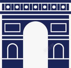法国巴黎凯旋门深蓝色法国巴黎凯旋门高清图片