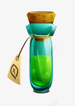 扁平化蜂蜜瓶子绿色药瓶图标高清图片