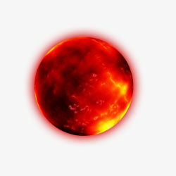 科幻星球素材发光红色星球高清图片