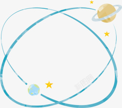 宇宙世界蓝色线条星环星系高清图片