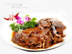 韩式餐品美味焖鹅肉美食餐品高清图片
