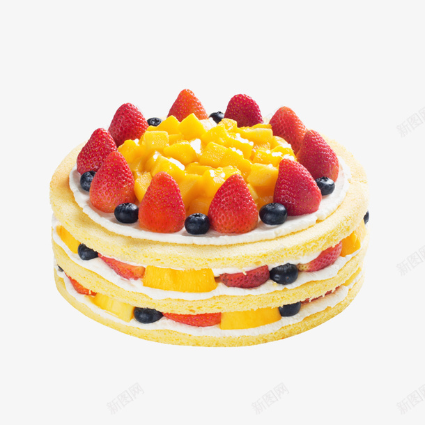 草莓芒果蓝莓蛋糕png免抠素材_88icon https://88icon.com 水果设计 甜品美食 精美食物 芒果千层蛋糕 草莓 营养美食 营养蛋糕