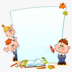 卡通人偶边框素材