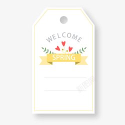 春季名片清新英文彩色春天卡片高清图片