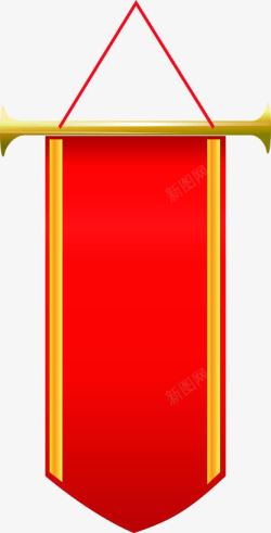 红色吊牌展板标签素材