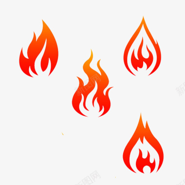 火热招新卡通炙热的图标PSD分层图标
