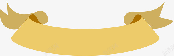 黄色折叠飘带png免抠素材_88icon https://88icon.com 彩色飘带 扁平化标题框 折叠丝带 折叠图形 标题 织带 背景 菜单 装饰 飘带