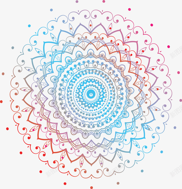 渐变色佛教曼陀罗矢量图ai免抠素材_88icon https://88icon.com 佛教 佛教花纹 彩色曼陀罗 曼荼罗图案 曼陀罗 渐变花纹 矢量png 矢量图