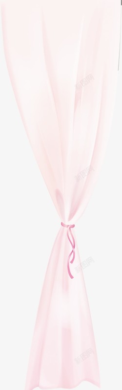 粉色半透明婚礼幕布素材