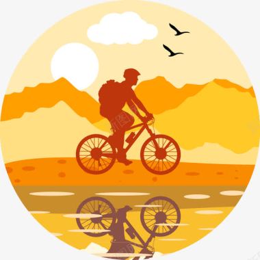 共享单车骑车出行icon图标图标