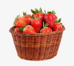 草莓糖葫芦一篮草莓高清图片