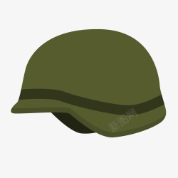 质感头盔绿色头盔案矢量图高清图片