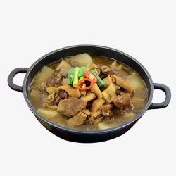 菜系铁锅炖菜类美食牛杂煲高清图片