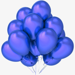 蓝色气球素材
